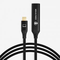 USB-C / USB-C Femelle - 10m- Noir